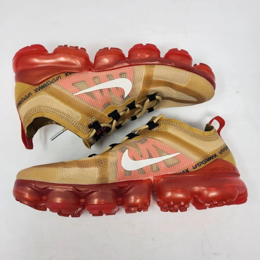 Nike Air VaporMax 2019 Crimson Gold Men's 5 Women's 6.5 AR6631-701 Lightly Used